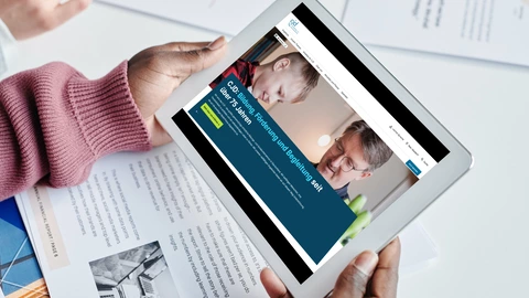 Website des CJD auf iPad geöffnet