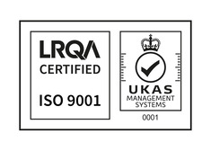 LRQA Logo DIN ISO 9001 zertifiziert